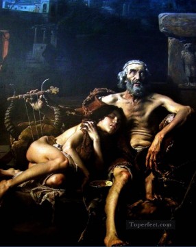 mendigo ciego Jean Jules Antoine Lecomte du Nouy Realismo orientalista Pinturas al óleo